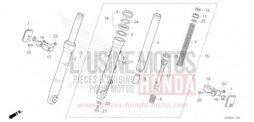 FOURCHETTE AVANT SH125ADR de 2024